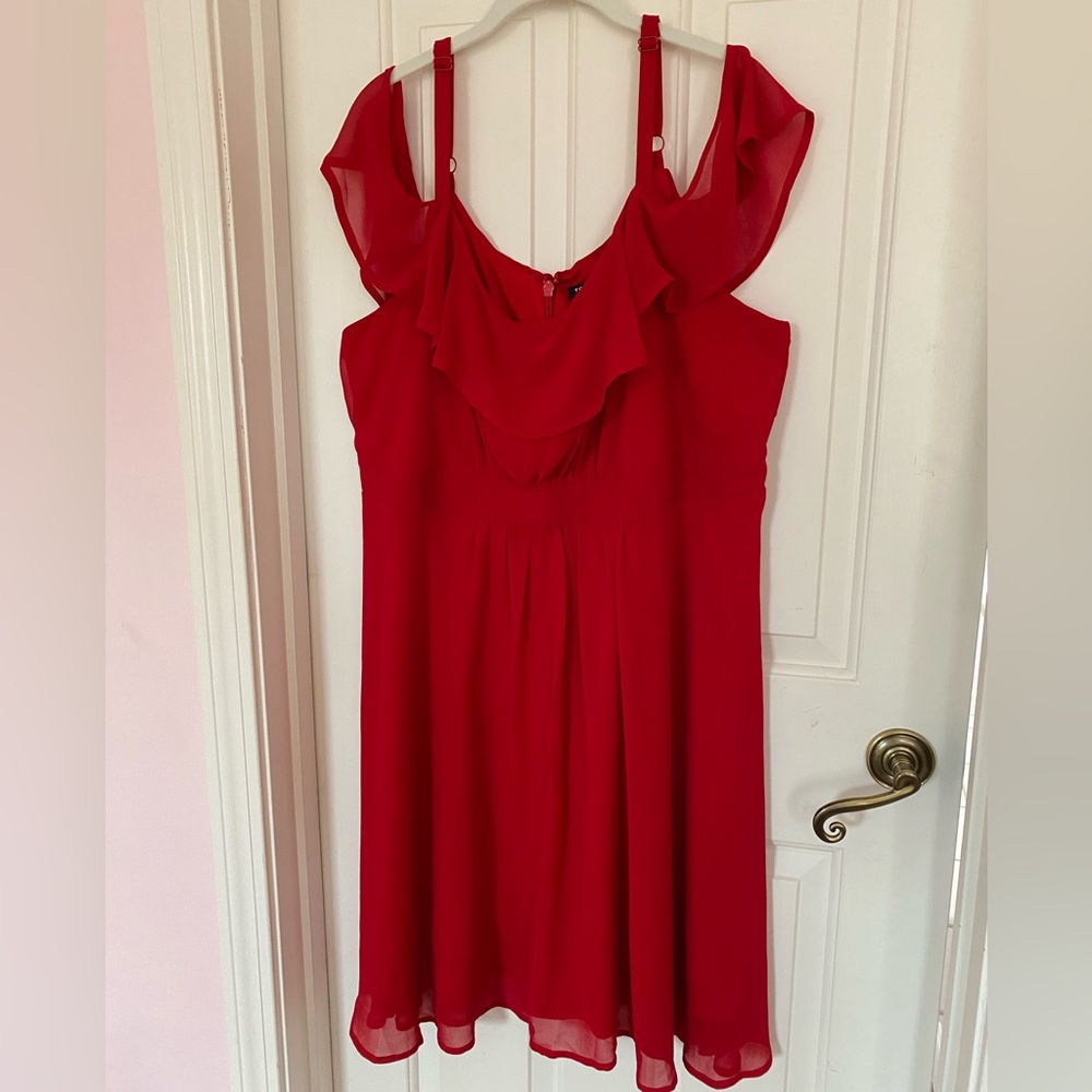 Torrid red, off-shoulder skater dress size 18